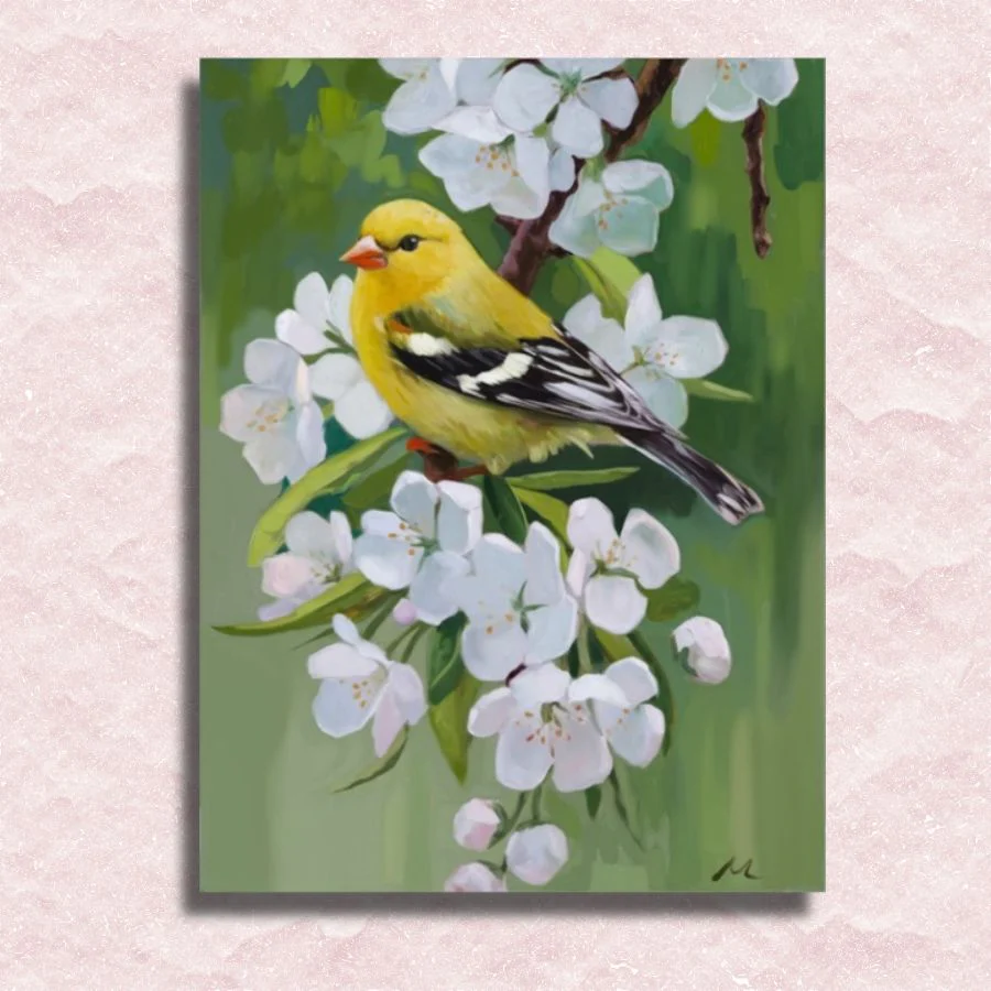 Bird on Blossom Tree
