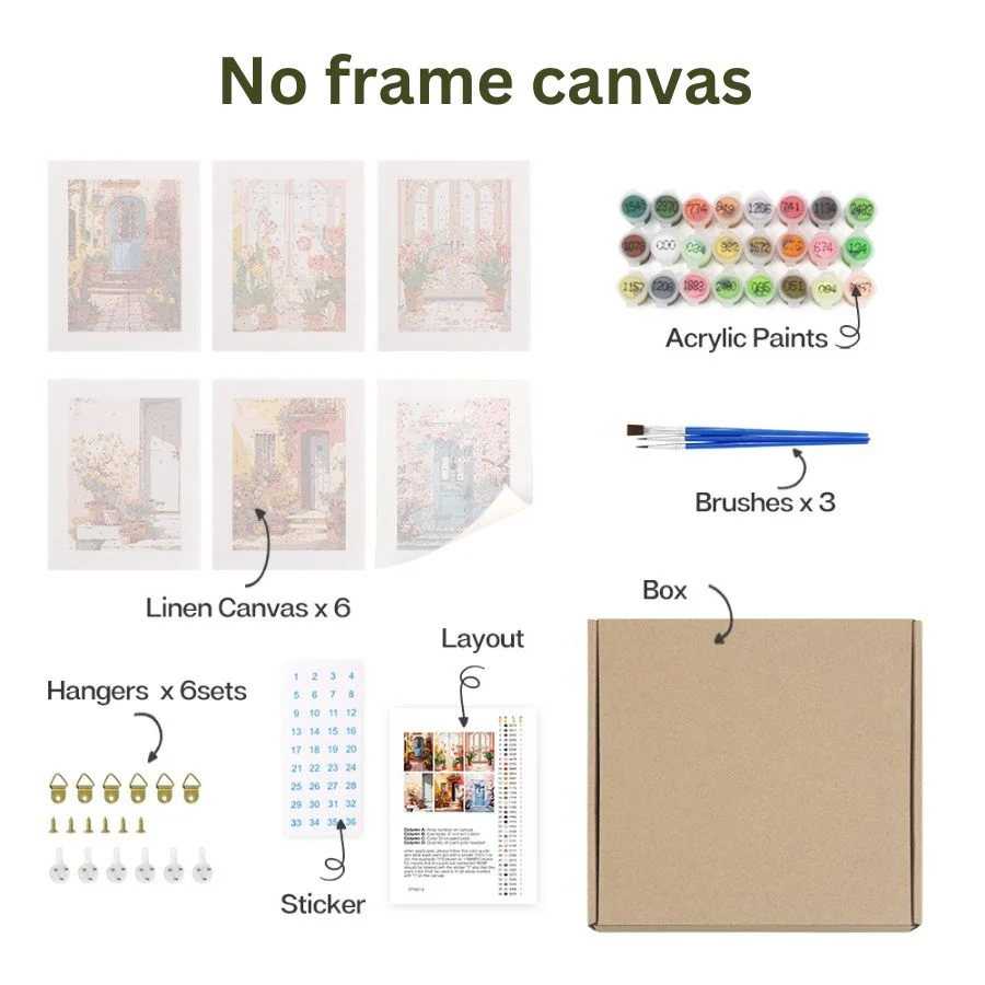 Blooming Haven 6 Pack Paint by Numbers - Image 3