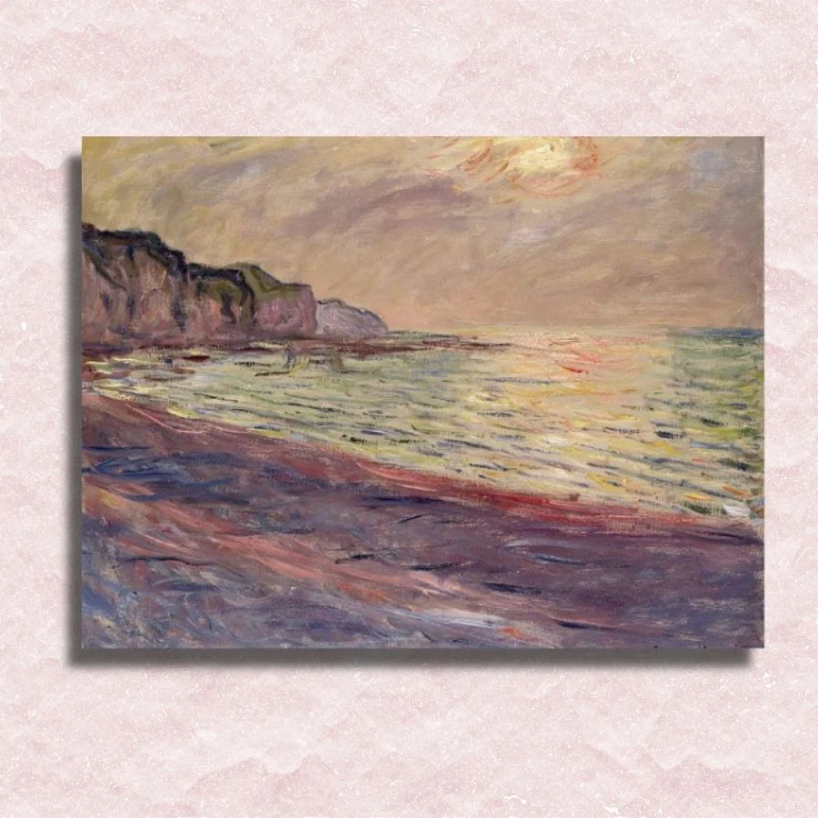 Claude Monet - Beach at Pourville Setting Sun
