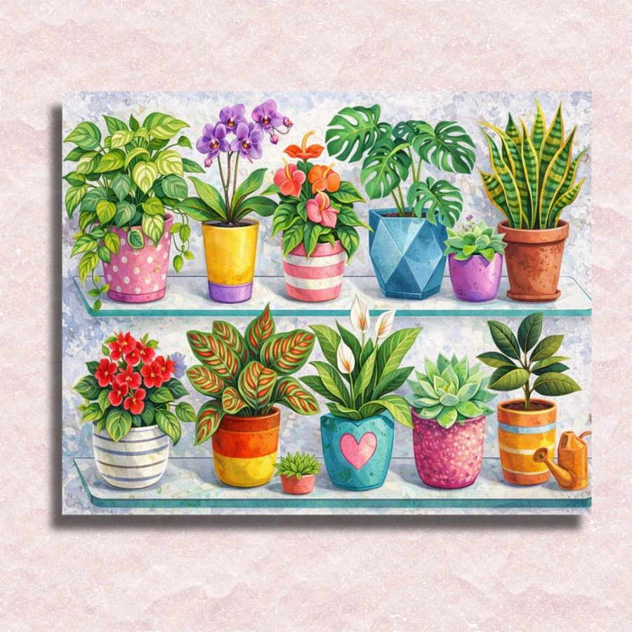 Cozy Houseplants Shelf