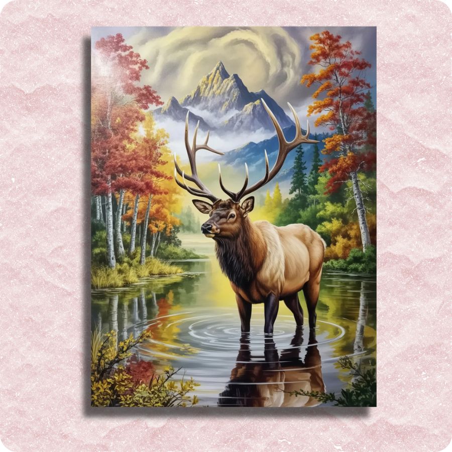 Elk in Autumn Waters