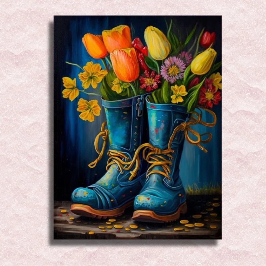 Flowers in Boots