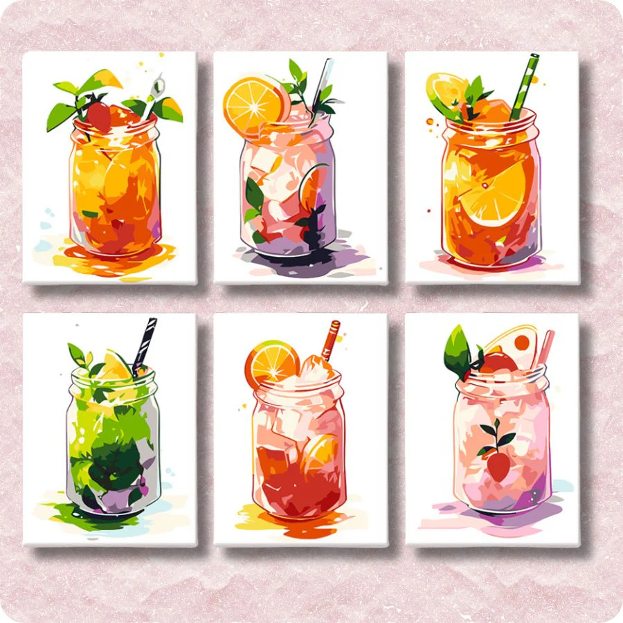 Mini Lemonade Mix 6 Pack Paint by Numbers
