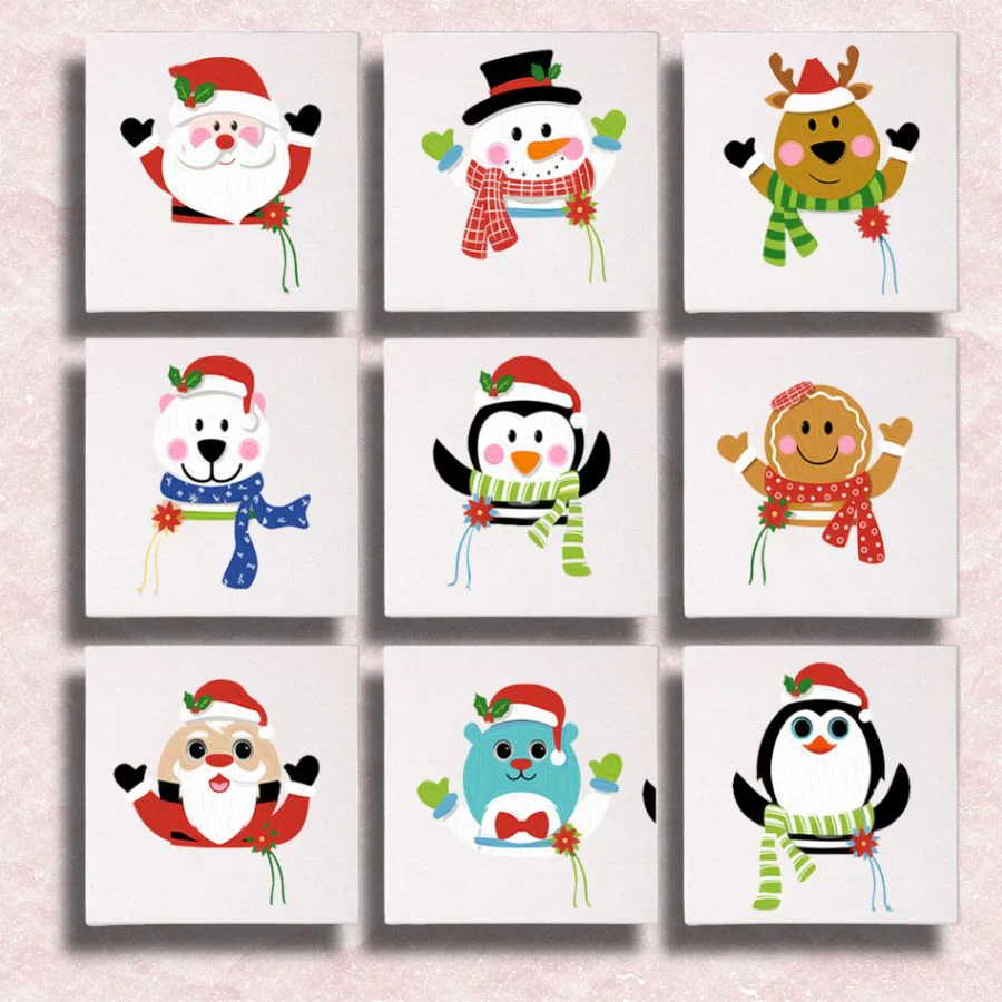 Mini Merry Friends 9 Pack Paint by Numbers