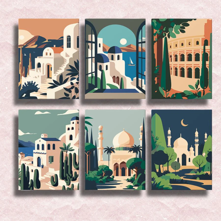 Mini Travel Posters 6 Pack Paint by Numbers
