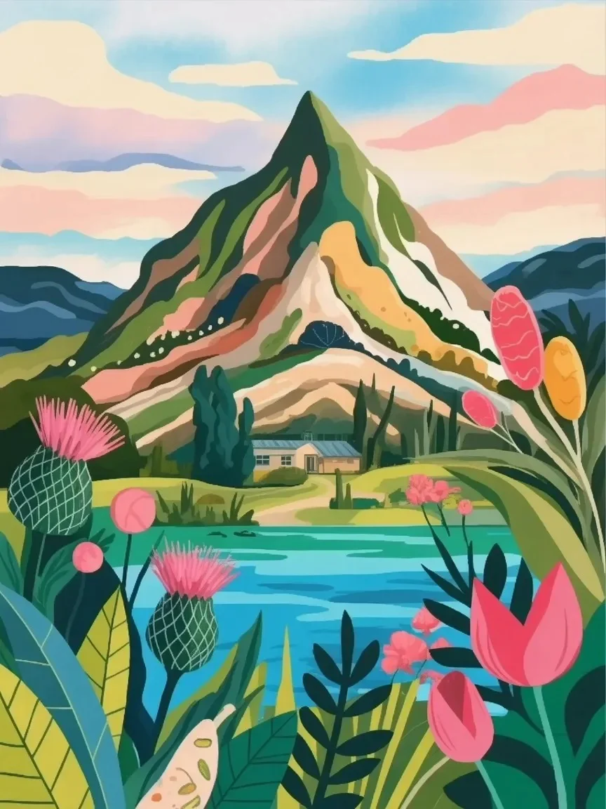 Mini Whimsical Landscapes 6 Pack Paint by Numbers - Image 4