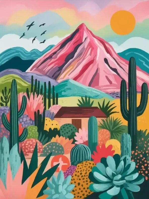 Mini Whimsical Landscapes 6 Pack Paint by Numbers - Image 8