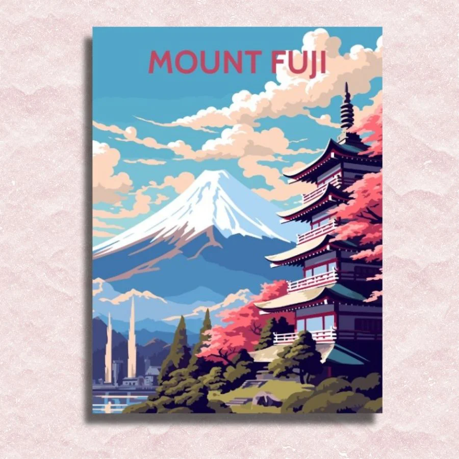Mount Fuji Travel Poster - Paint by Numbers