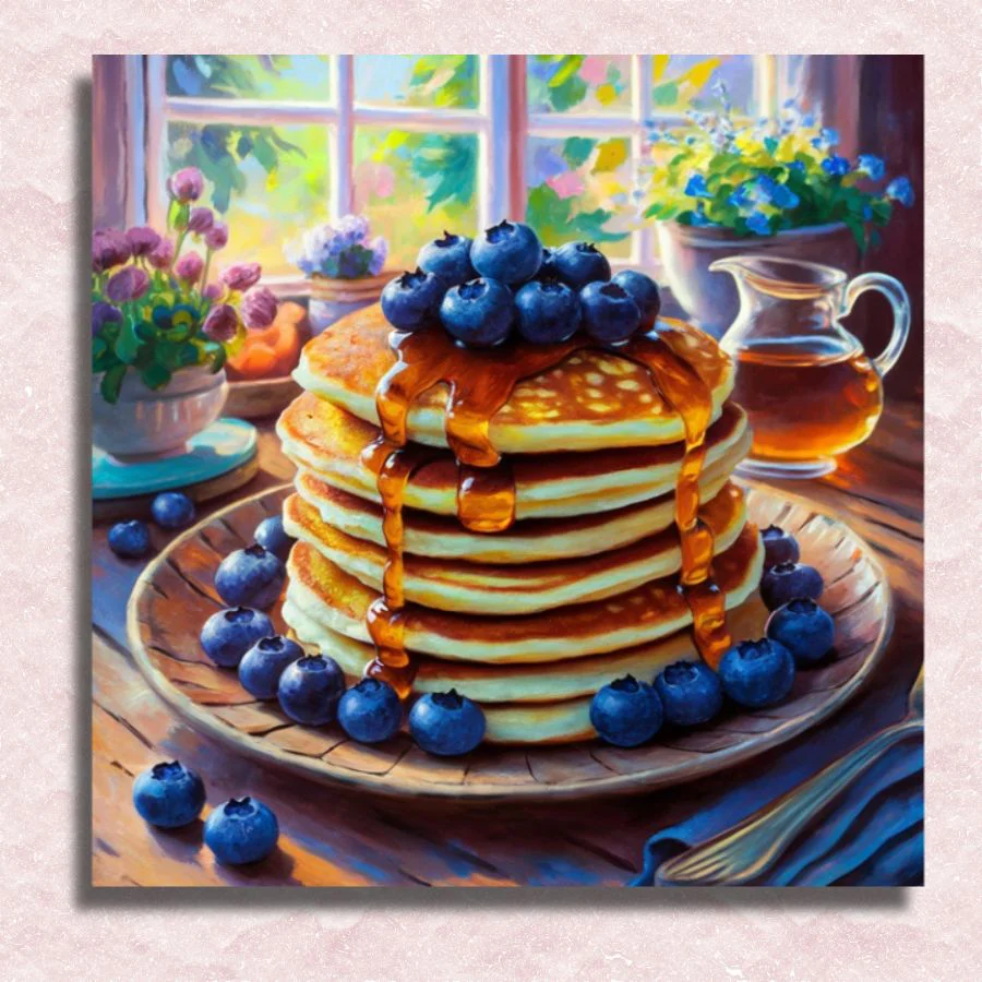Blueberry Pancakes Paint by Numbers