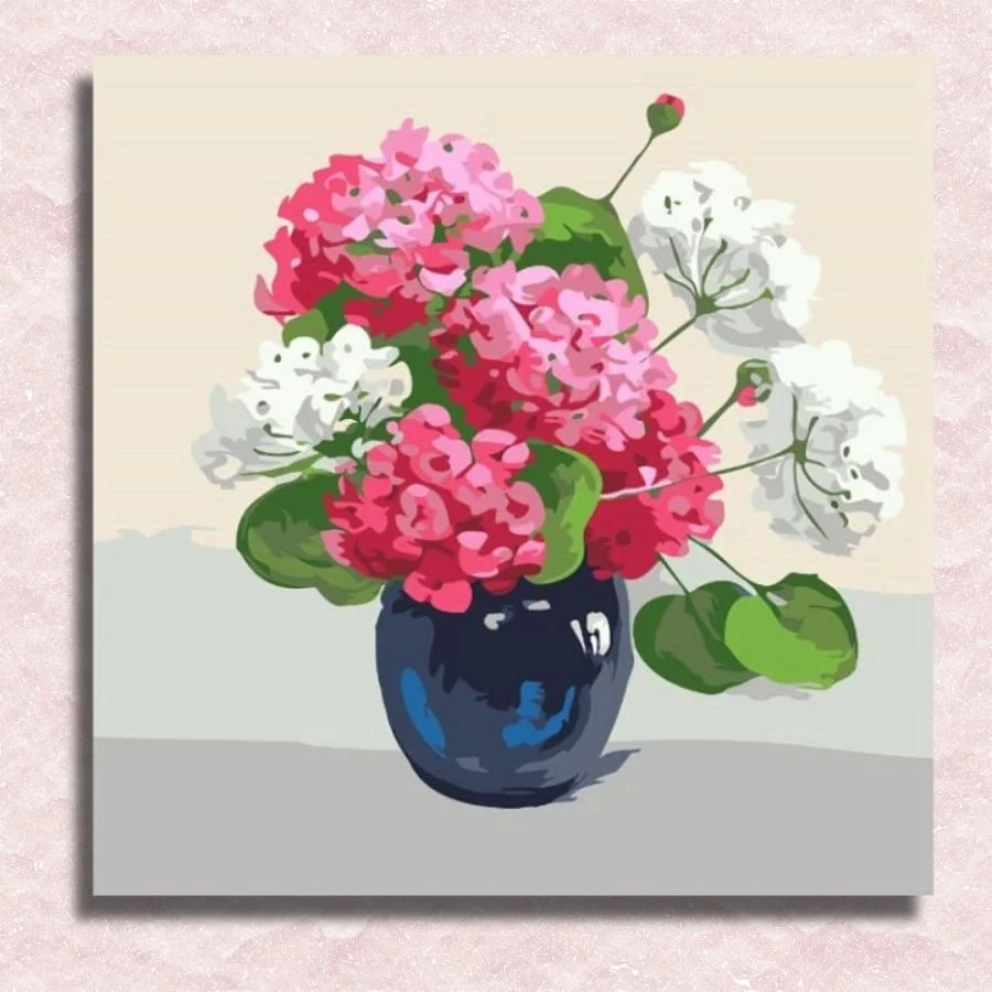 Pink and White Hydrangeas
