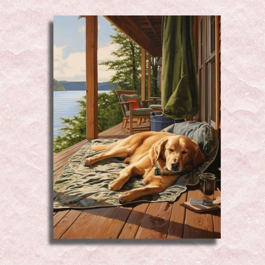 Porchside Pup at Rest
