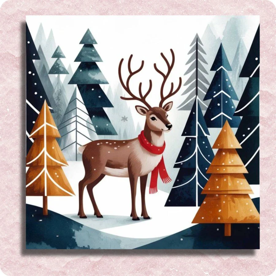 Red Scarf Reindeer