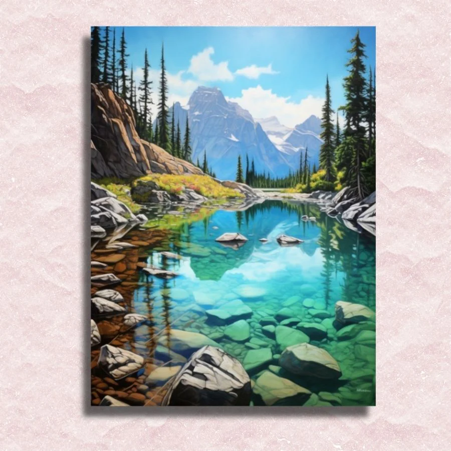 Rocky Mountains Lake Reflection - Paint by Numbers Kit