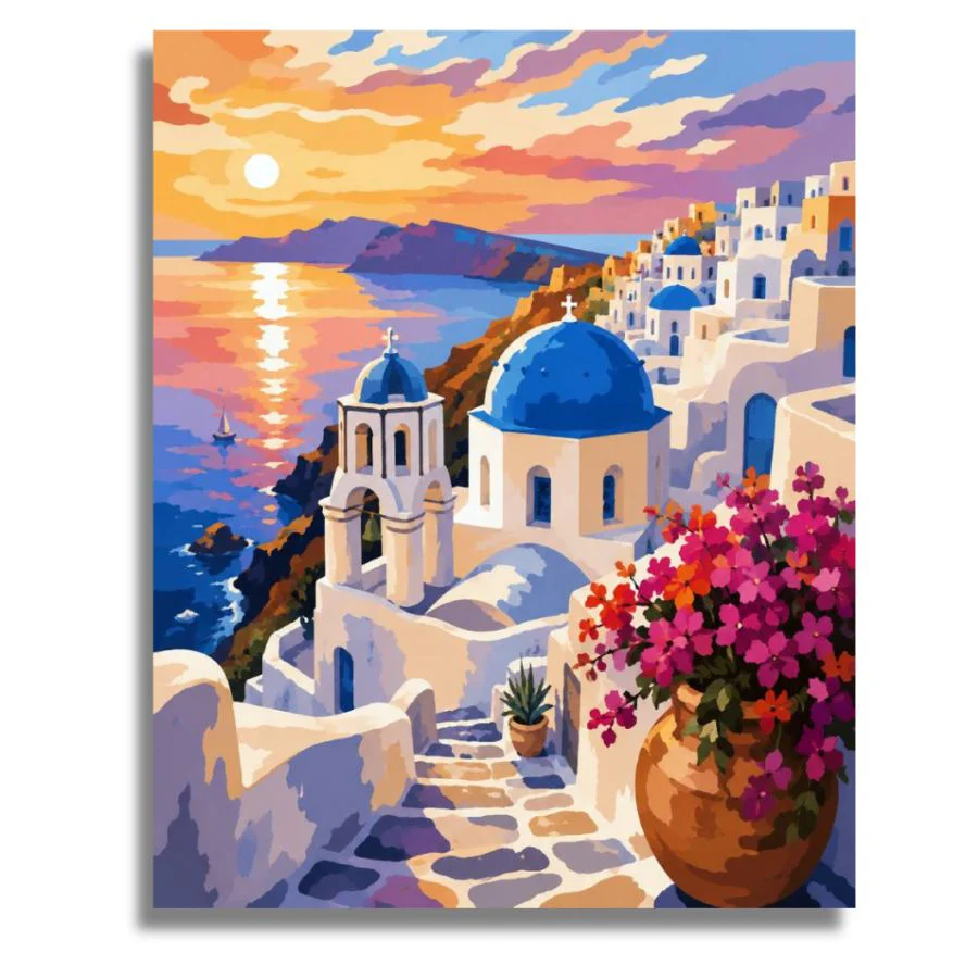 Santorini Paint by Numbers