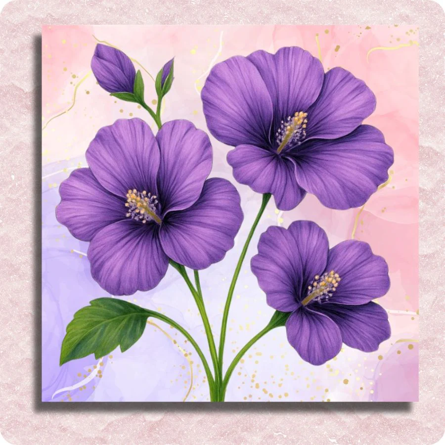 Violet Hibiscus Bloom
